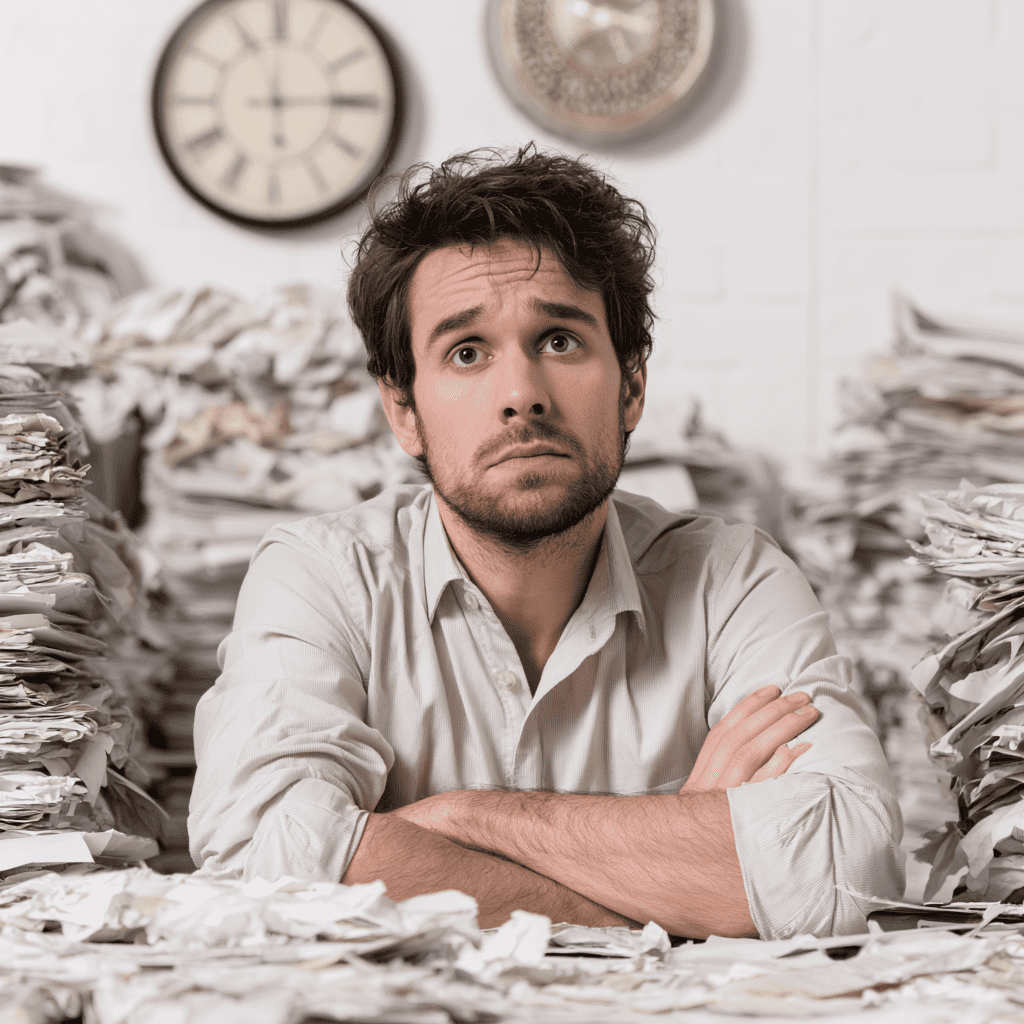 Funcionário com comportamento alterado devido ao uso de álcool no trabalho.