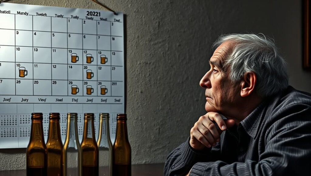 Pessoa preocupada com o hábito de beber cerveja todos os dias
