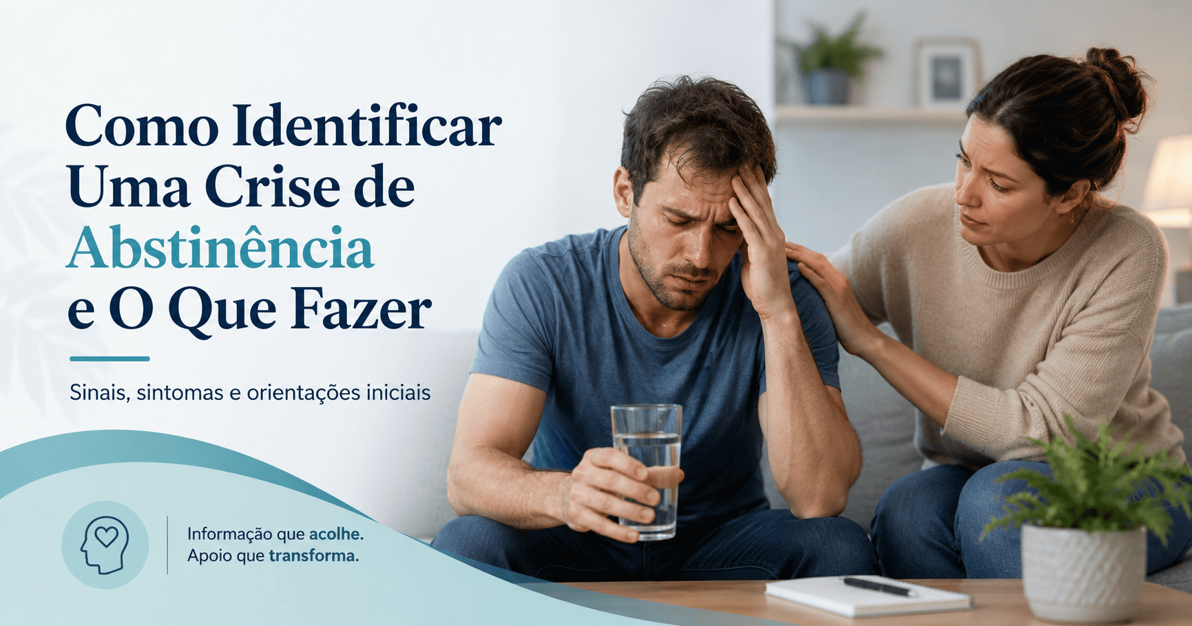 Pessoa recebendo apoio durante crise de abstinência.