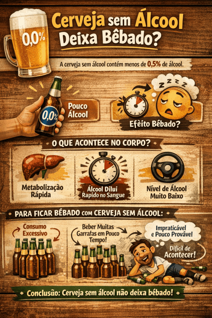 Infográfico explica se cerveja sem álcool pode deixar bêbado