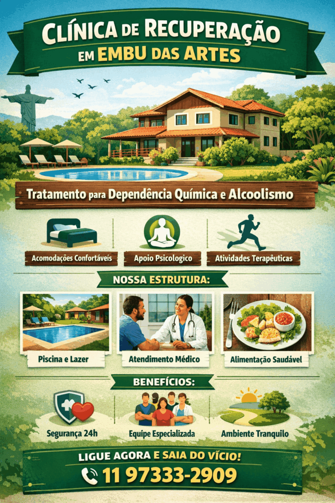 Clínica de reabilitação em Embu das Artes para dependentes químicos