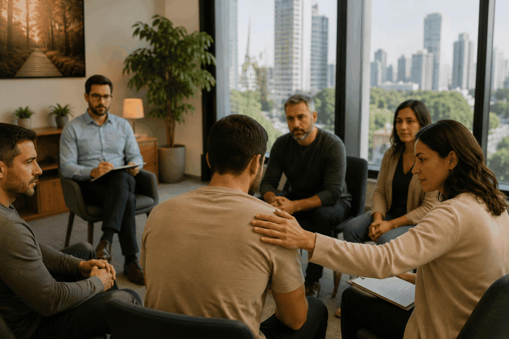 Equipe de apoio em clínica de reabilitação em São Paulo