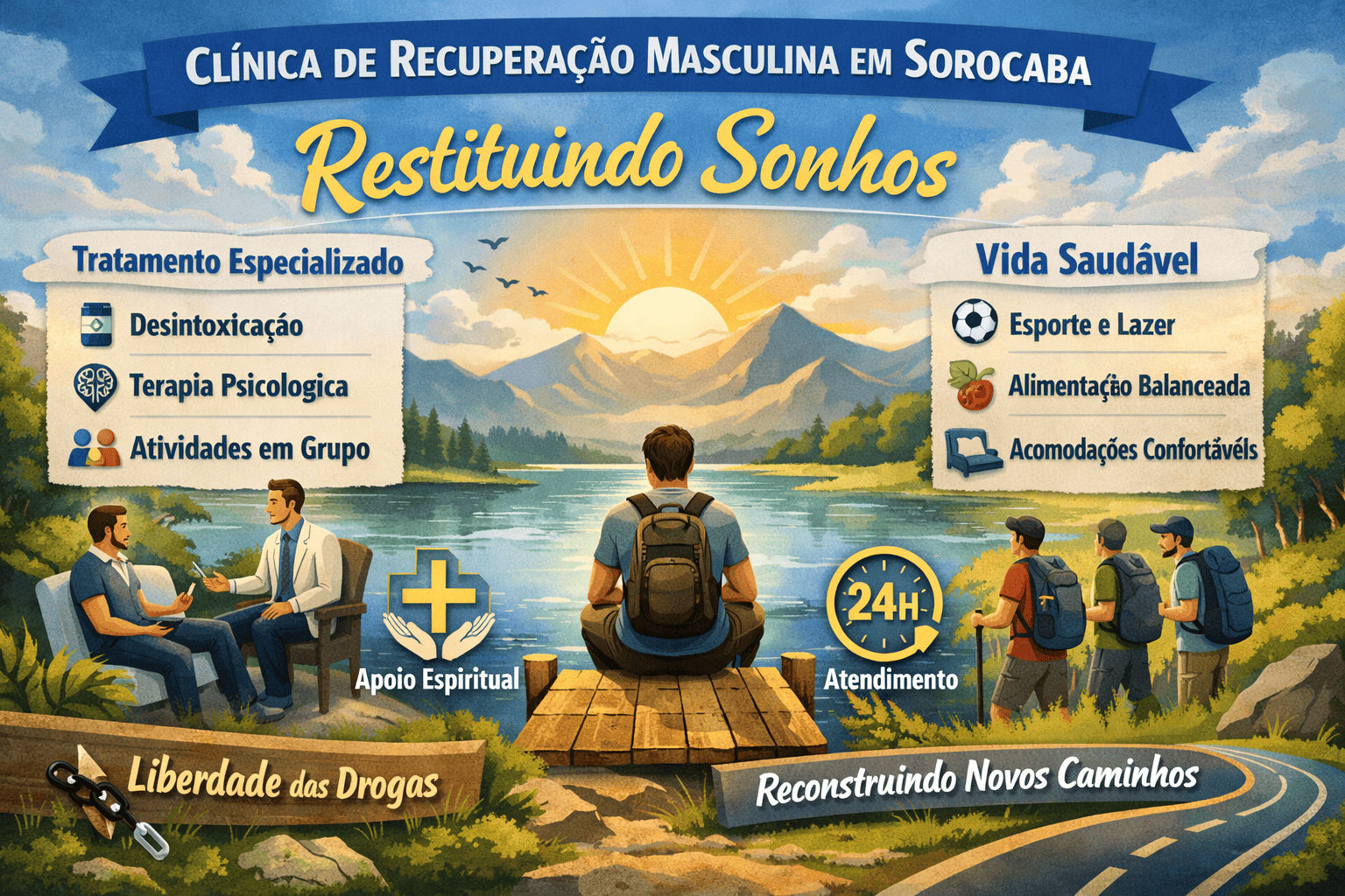 tratamento em clínica de recuperação masculina em Sorocaba