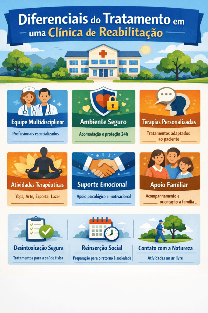 equipe terapêutica em clínica de reabilitação