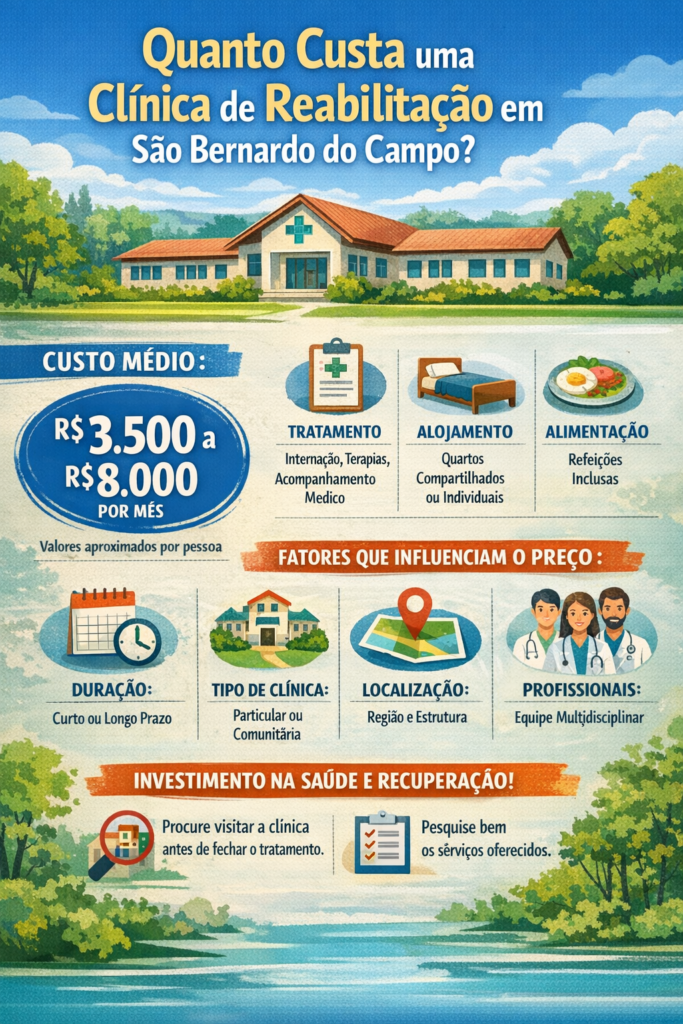 Preço de clínica de reabilitação em São Bernardo do Campo 2026