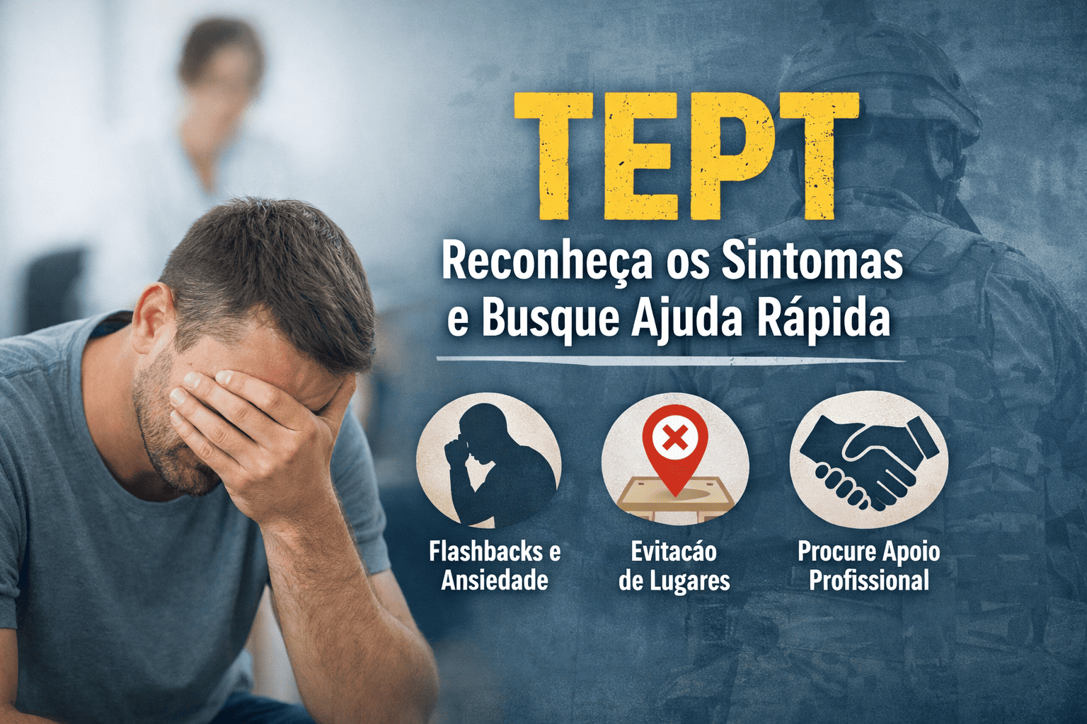 os principais sinais do TEPT e a importância de procurar ajuda profissional.