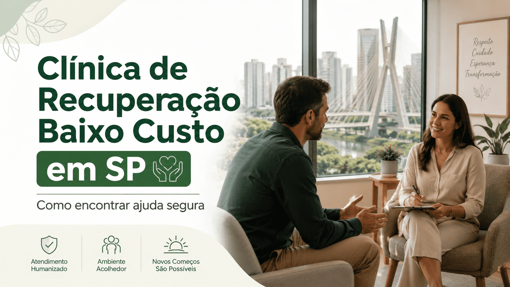 Clínica de recuperação baixo custo em SP