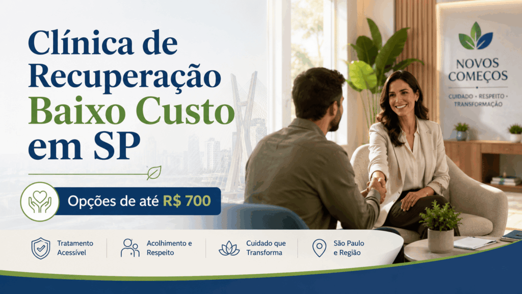 Clínica de recuperação até R$ 700 em SP