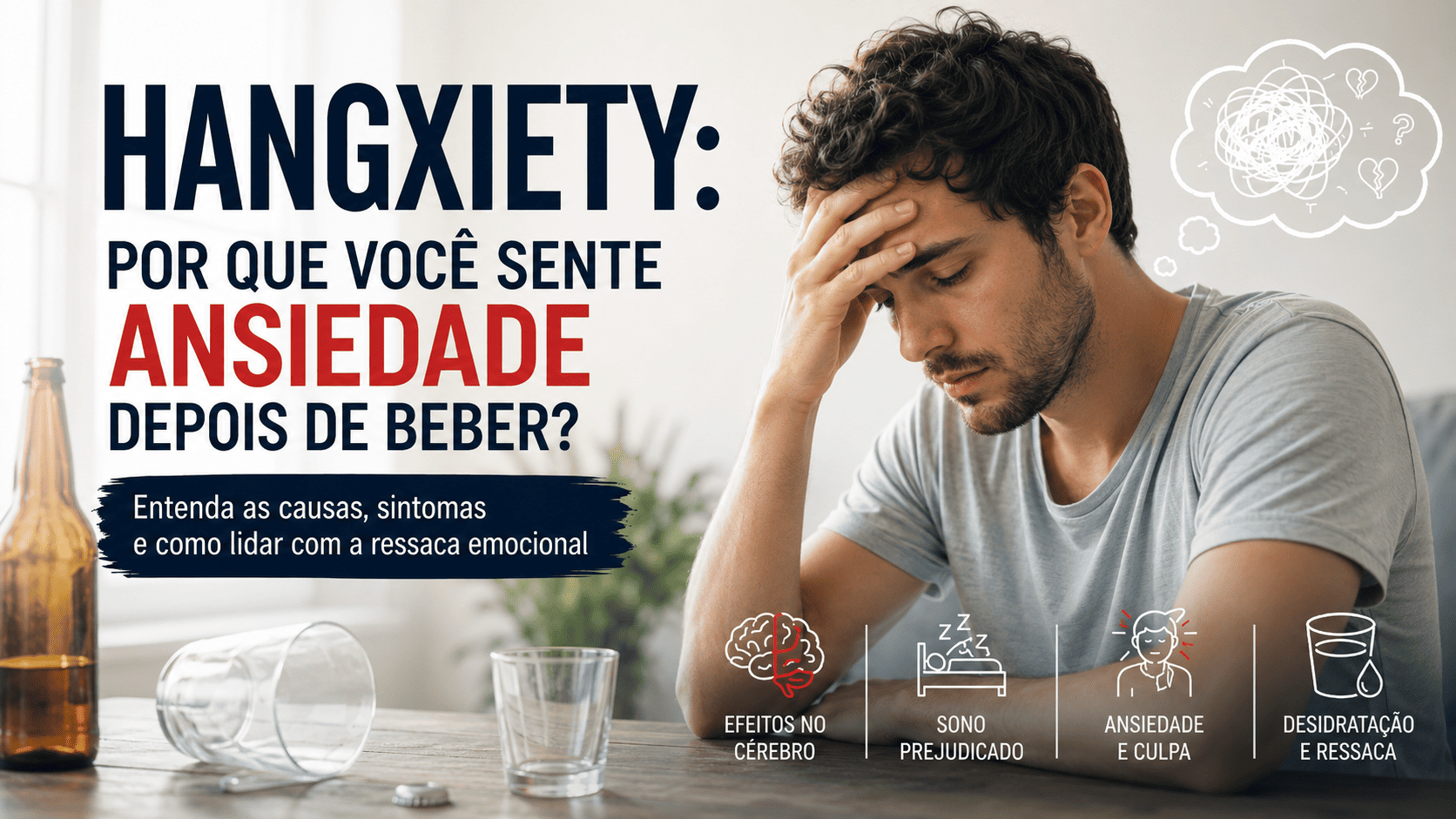 Hangxiety ansiedade depois de beber