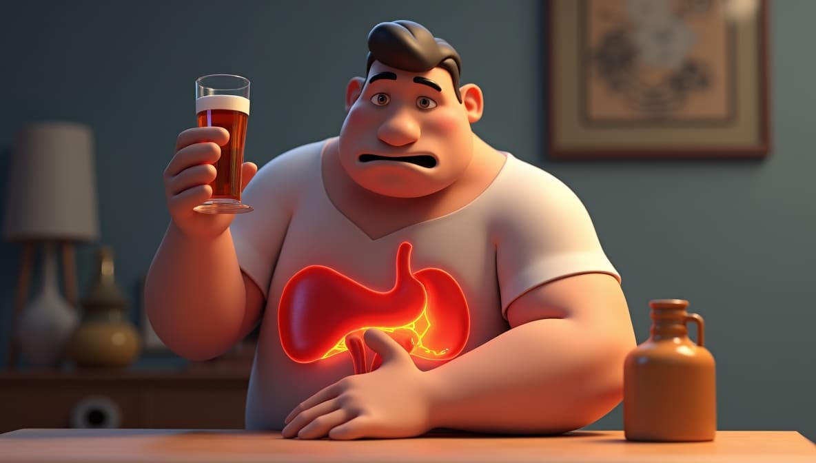 Álcool causa barriga inchada e desconforto abdominal