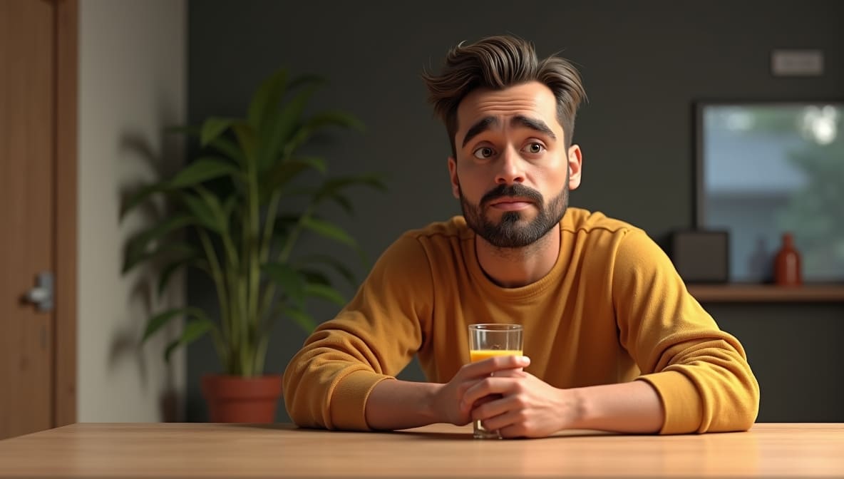 Pessoa evitando bebida alcoólica
